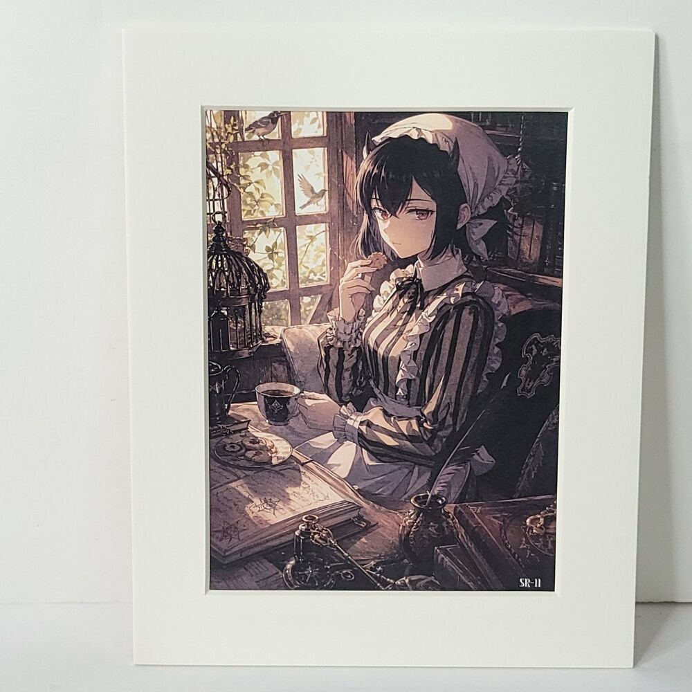 Secre Nero Clover Black White Card Anime Sketch Art Oversized Board A4